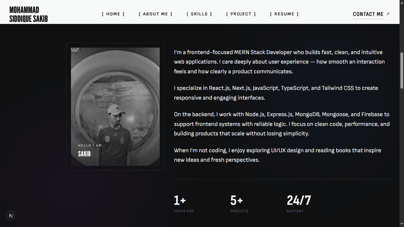 sakib Portfolio screenshot 1